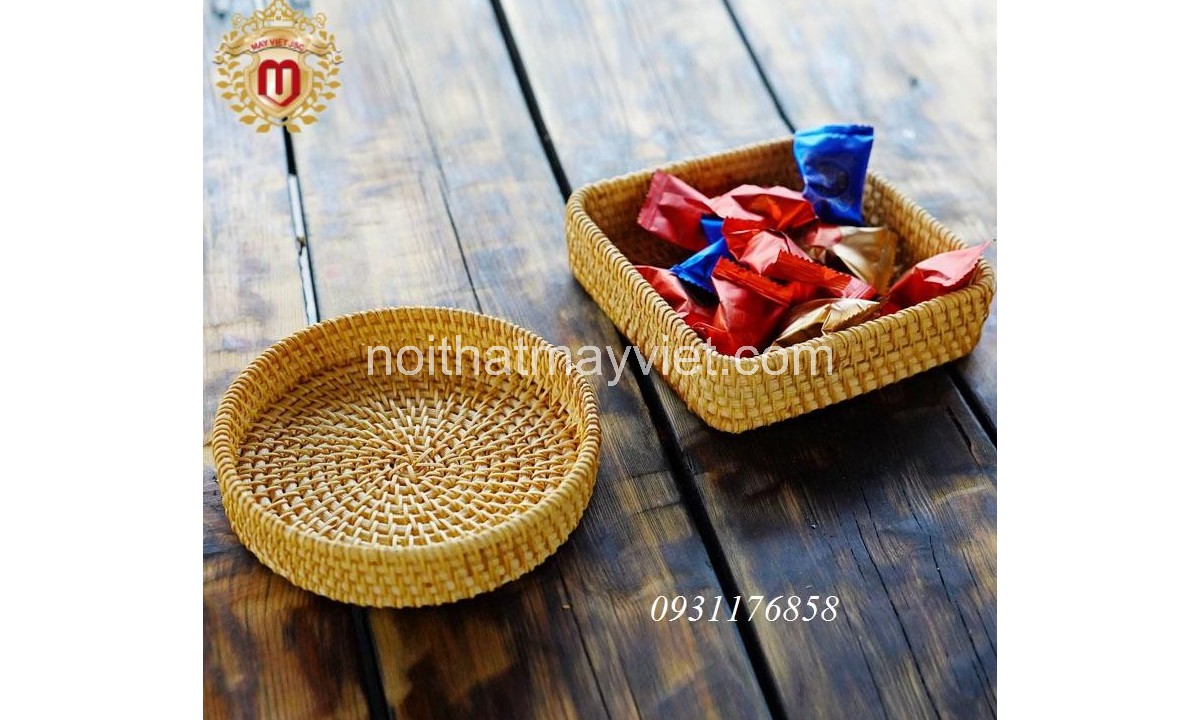 Khay Đựng Đồ Mây Tre KDMT0025